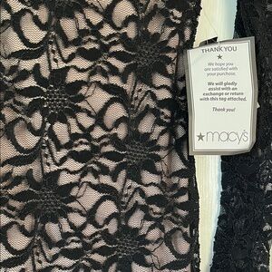 Macy's Black Lace Long Sleeve Dress by Jump Apparel